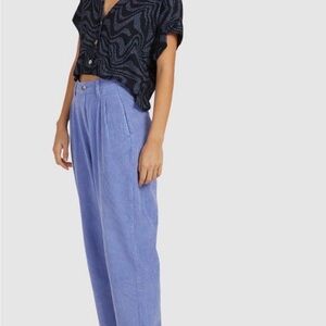 RVCA corduroy plushed trouser in periwinkle